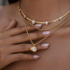 Waterproof Gold  Layering Choker Teardrop Necklace