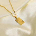Waterproof Sunburst Pendant Necklace