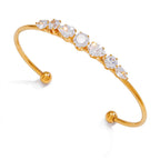 Waterproof CZ Crystal Cuff Bracelet