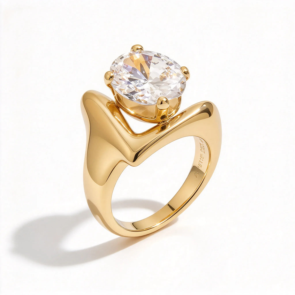 Waterproof Gold Sculptural Ring Collection