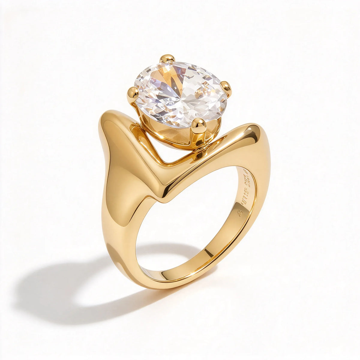 Waterproof Gold Sculptural Ring Collection