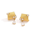Waterproof Gold Chunky Drop Earrings
