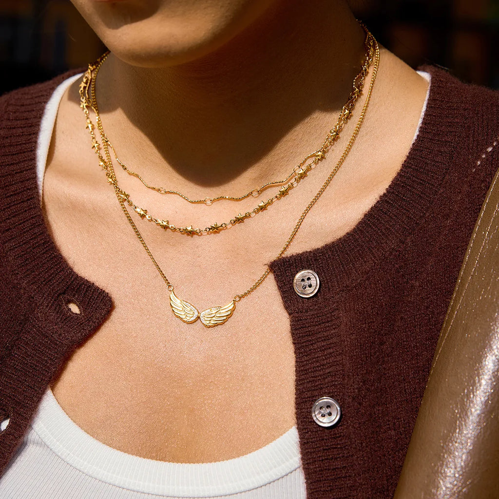 Waterproof Angel Wings Necklace