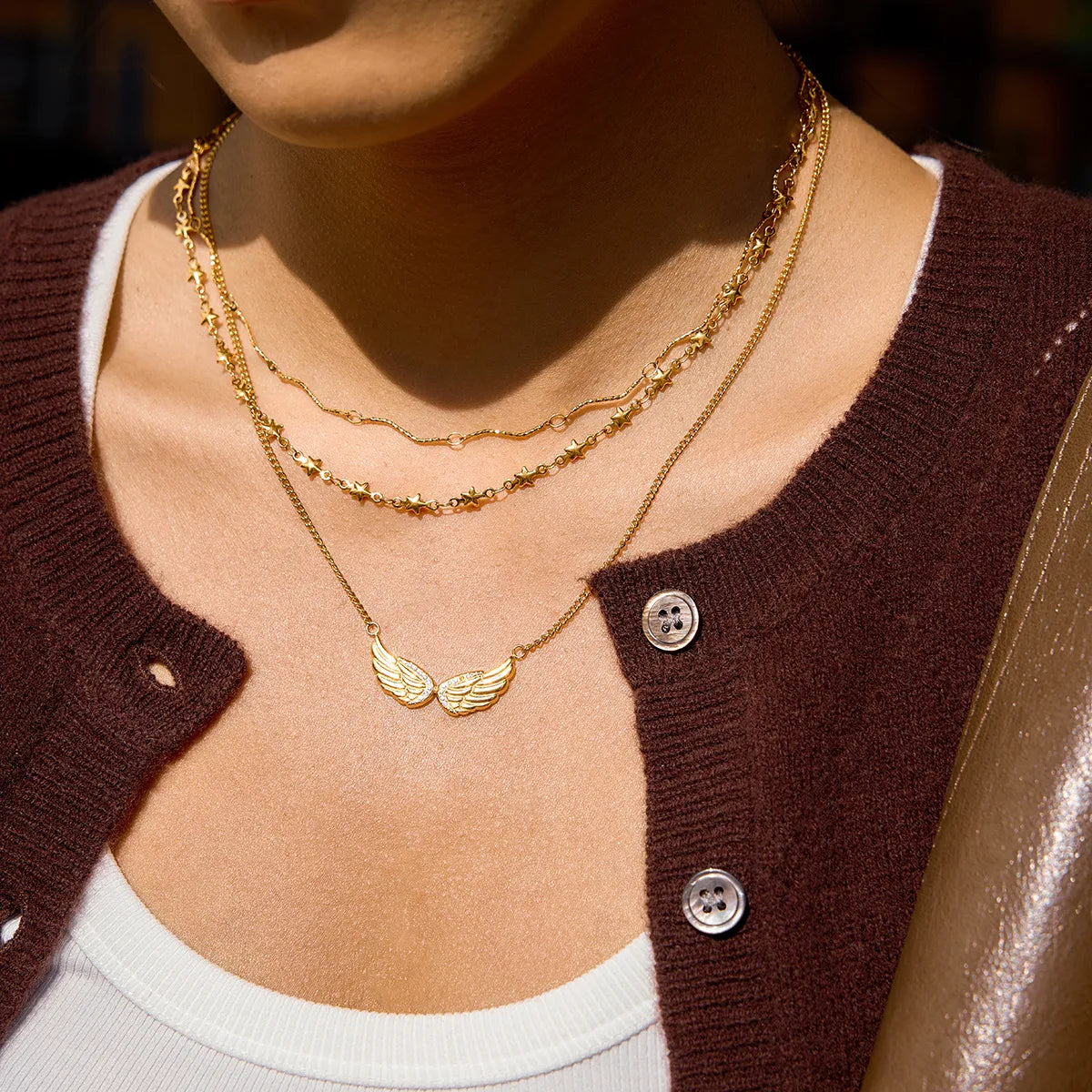 Waterproof Angel Wings Necklace