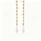 Zirconia Drop & Threader Earrings Collection – Waterproof 18K Gold