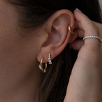 Waterproof Marquise CZ Open Hoops