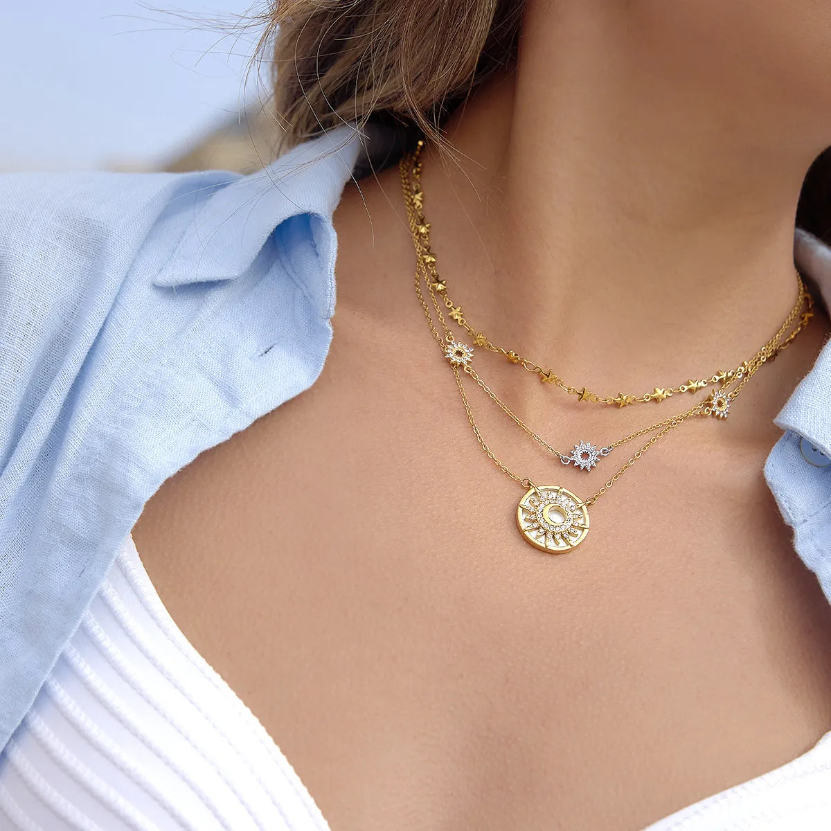 Dainty Pendant Necklace – Waterproof Stainless Steel