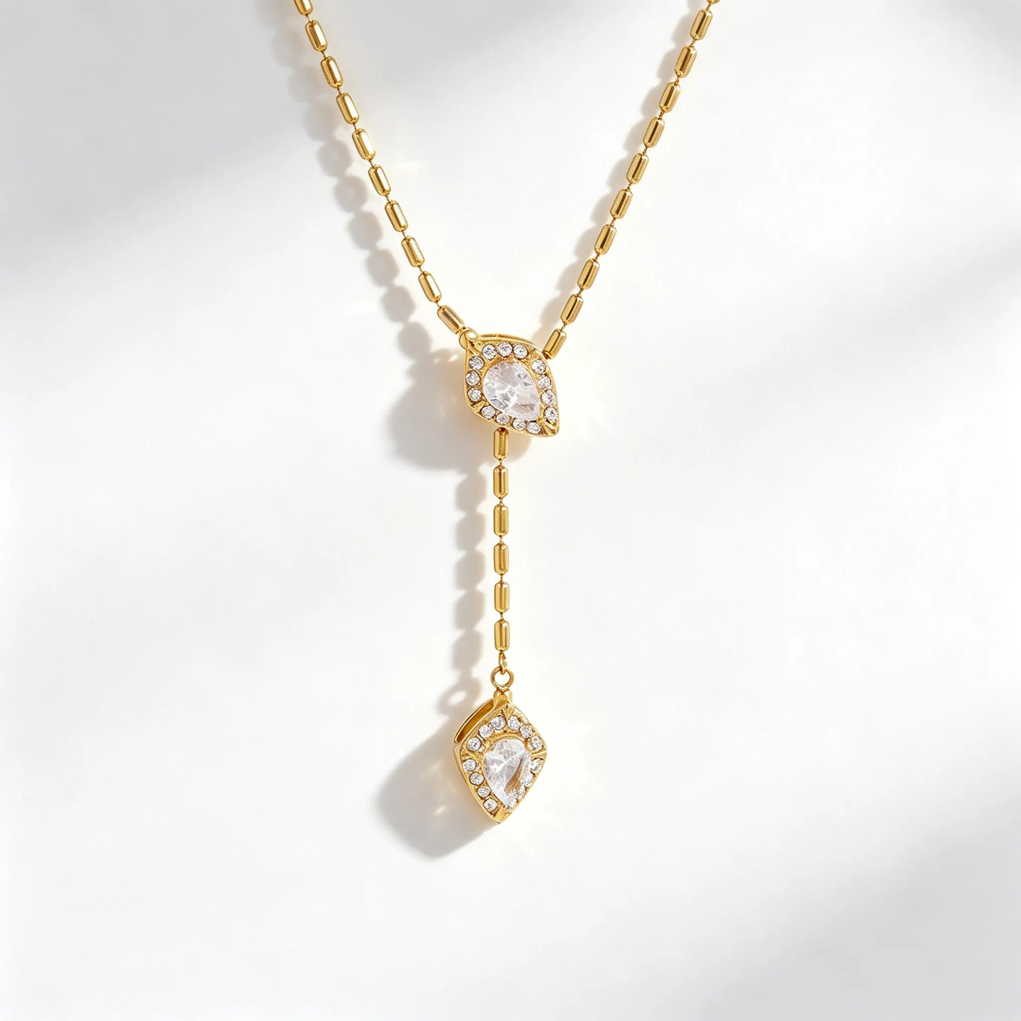 Snake Lariat Y-Necklace – Waterproof 18K Gold