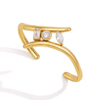 Waterproof Trio CZ Cuff Bracelet