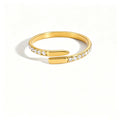 Vintage CZ Dainty Open Ring Collection – Waterproof 18K Gold | 7 Styles