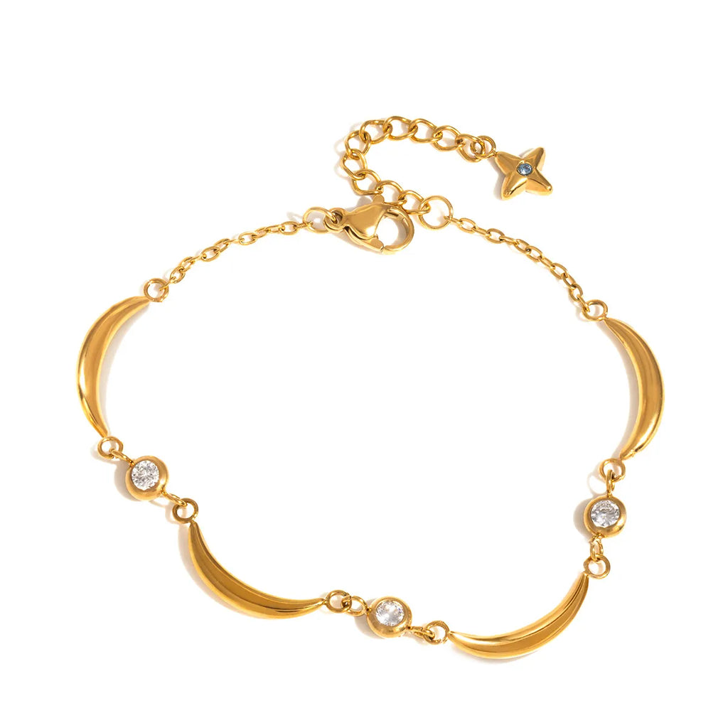 Star Moon Adjustable Bracelet – Waterproof Stainless Steel