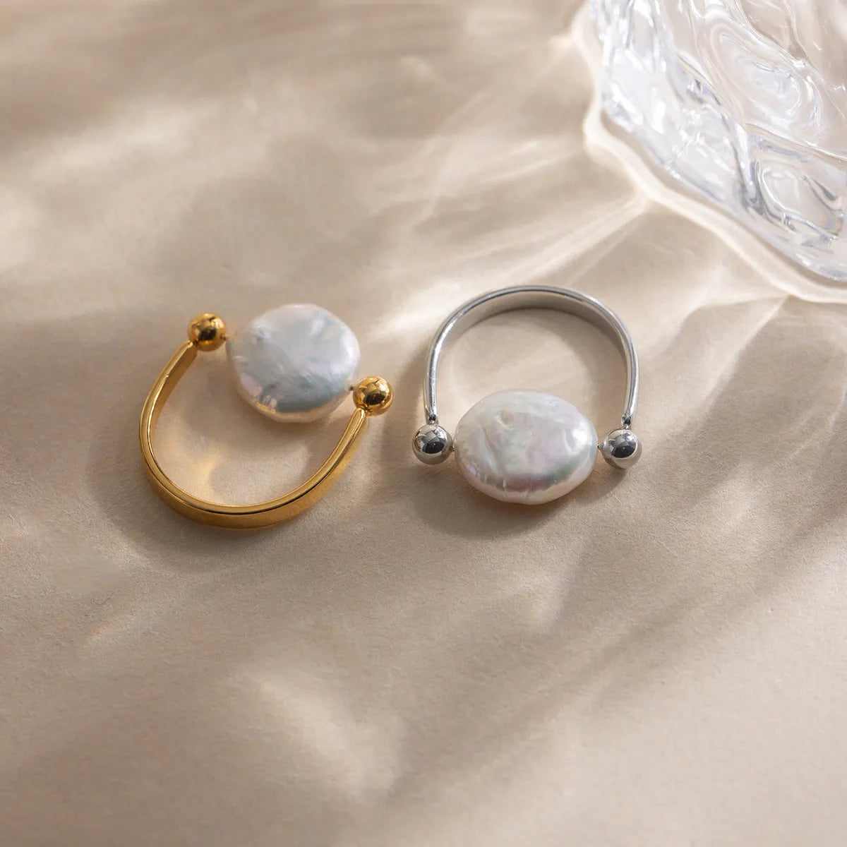 Baroque Pearl Statement Ring – Waterproof Stainless Steel