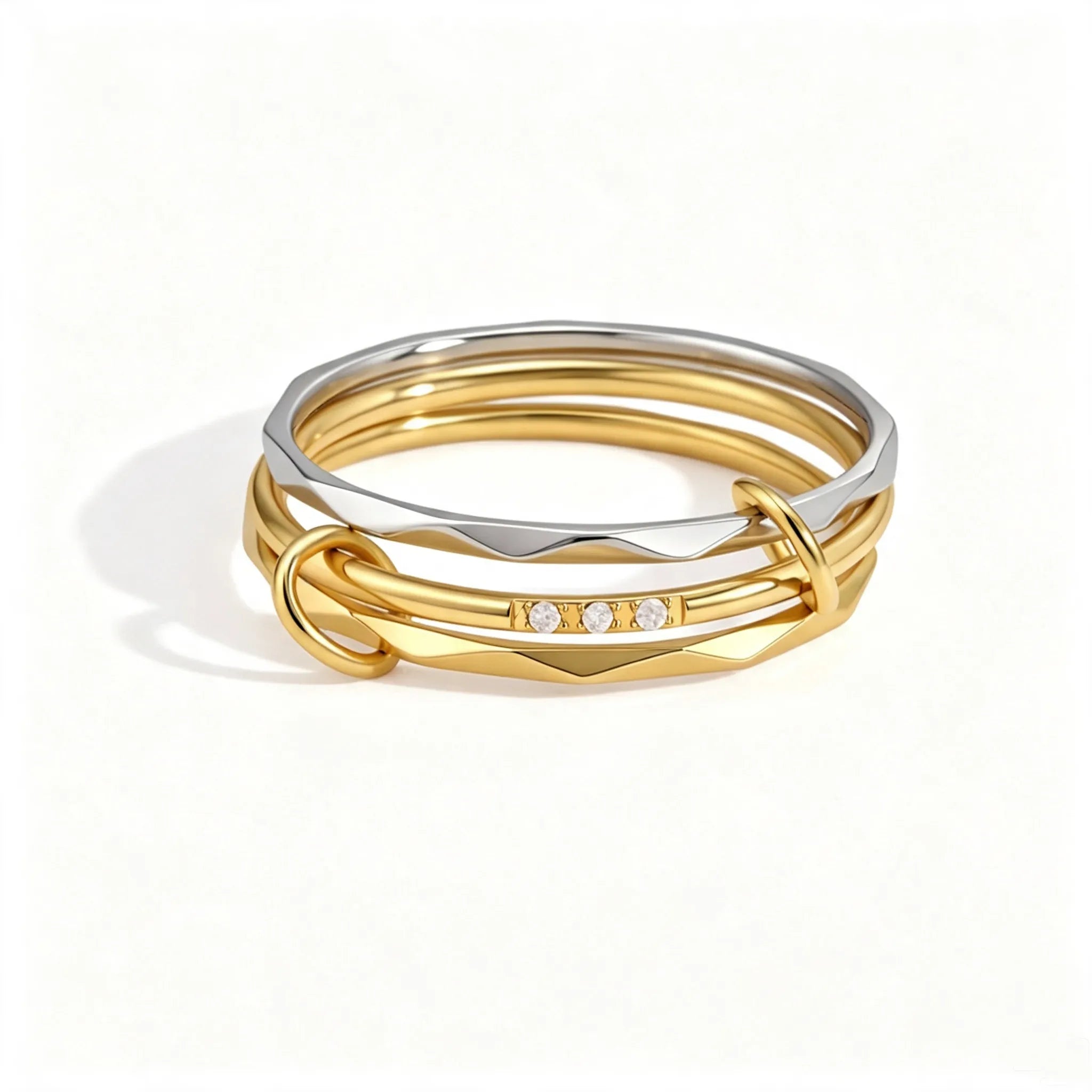 3-in-1 Interlocking Multi-Link Ring – Waterproof Steel
