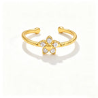 Vintage CZ Dainty Open Ring Collection – Waterproof 18K Gold | 7 Styles