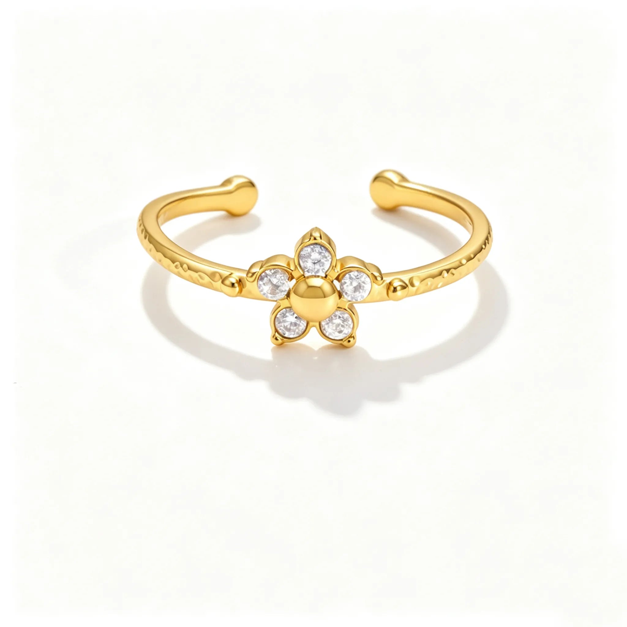 Vintage CZ Dainty Open Ring Collection – Waterproof 18K Gold | 7 Styles