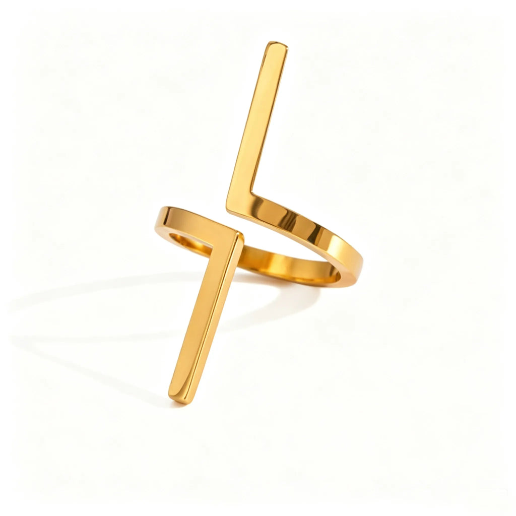 Waterproof Stainless Steel Open Rings | Geometric, Snake & Abstract Designs