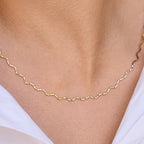 Waterproof Gold Layering Wavy Chain Necklace
