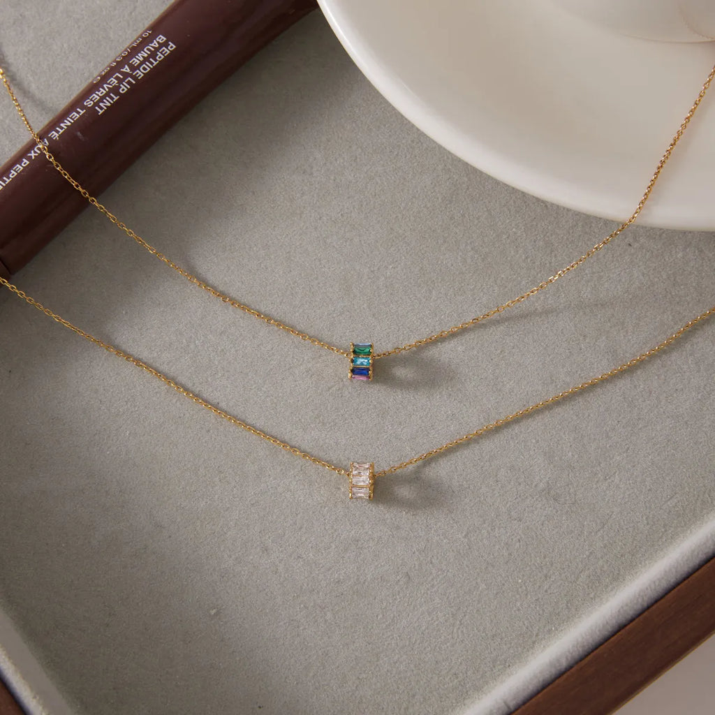 Waterproof Vintage Cameo Zirconia Pendant Necklace