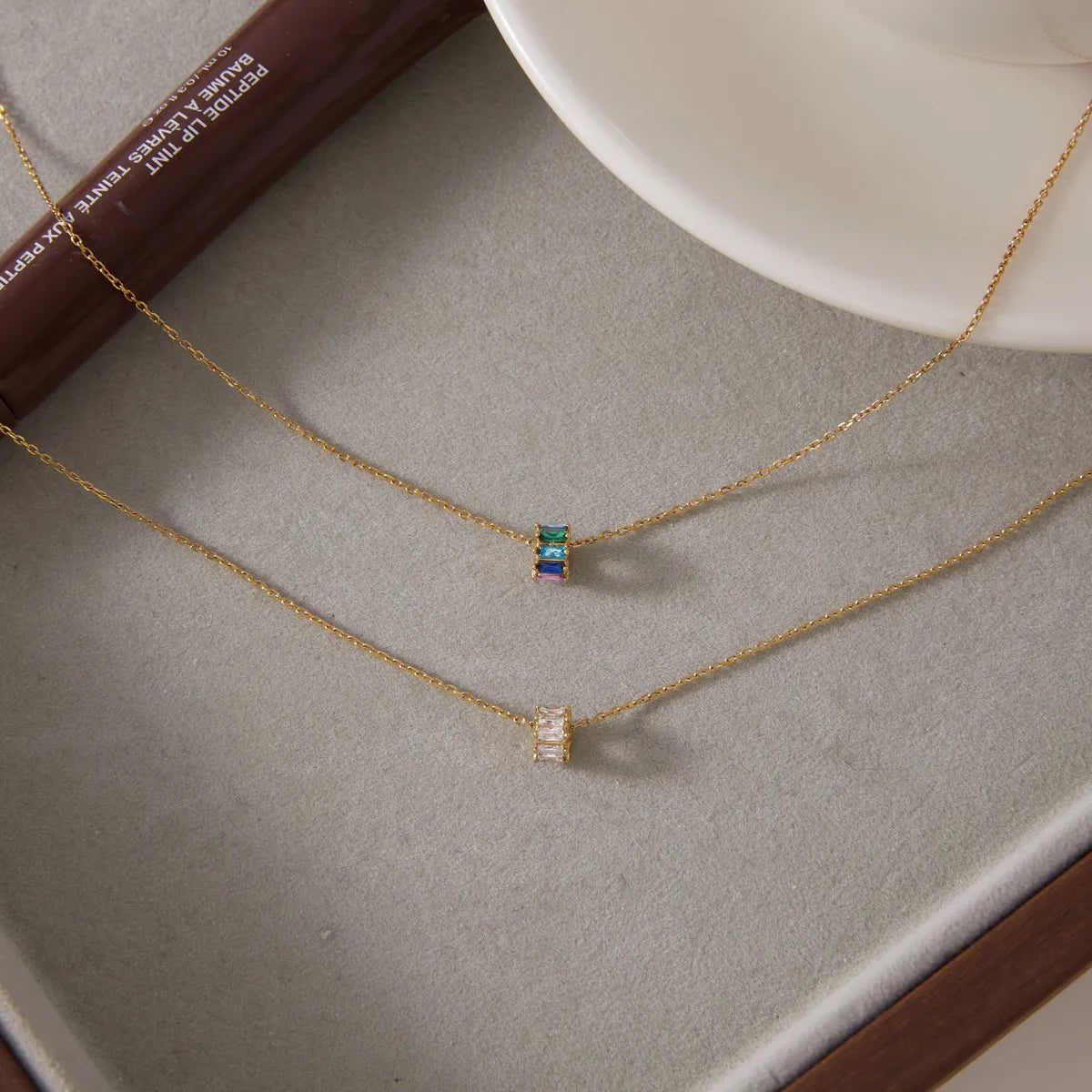 Waterproof Vintage Cameo Zirconia Pendant Necklace