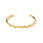 Ribbed Texture Open Cuff Bangle | Waterproof 18K Gold Plated