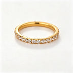Waterproof Baguette Zirconia Eternity Open Ring