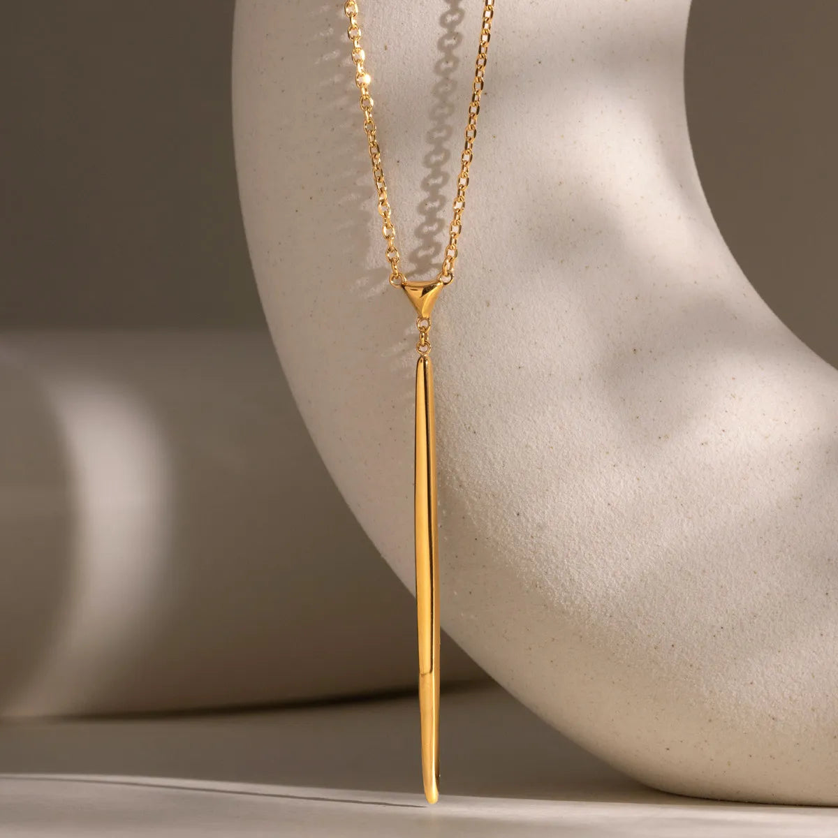 CZ Pave Y-Shaped Lariat Necklace – Waterproof Stainless Steel