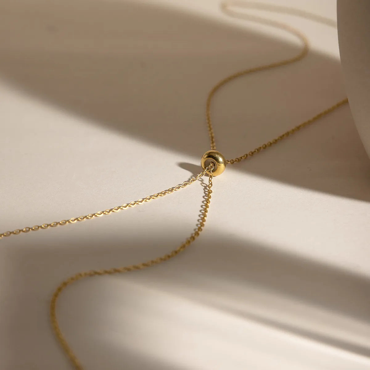 Adjustable Lariat Y-Necklace | Waterproof 18K Gold