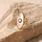 Waterproof Mother of Pearl Ring