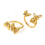 Waterproof Butterfly Open Ring
