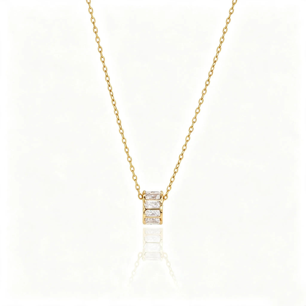 Waterproof Vintage Cameo Zirconia Pendant Necklace