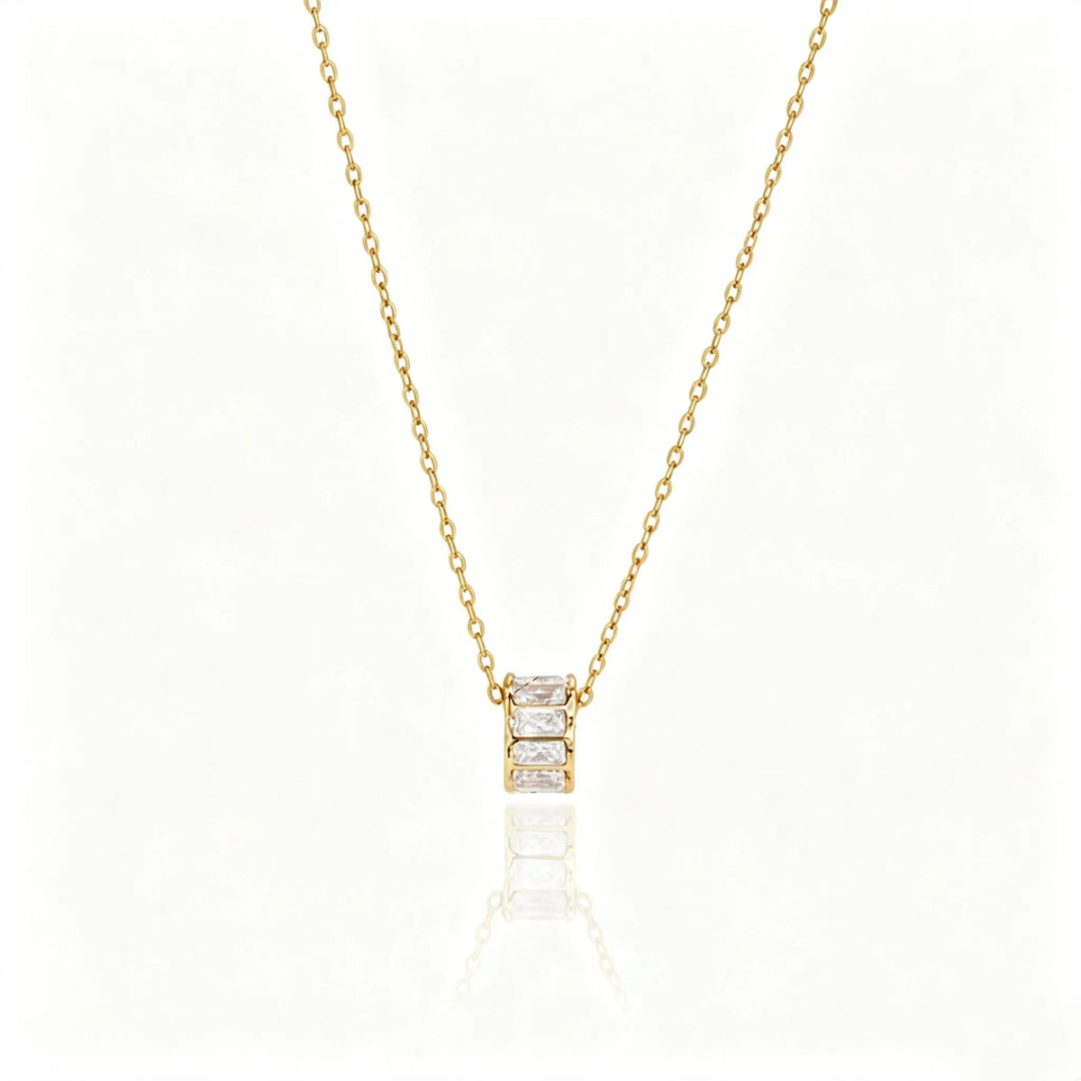 Waterproof Vintage Cameo Zirconia Pendant Necklace