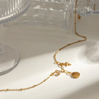 Ocean Charm Satellite Necklace | Waterproof 18K Gold
