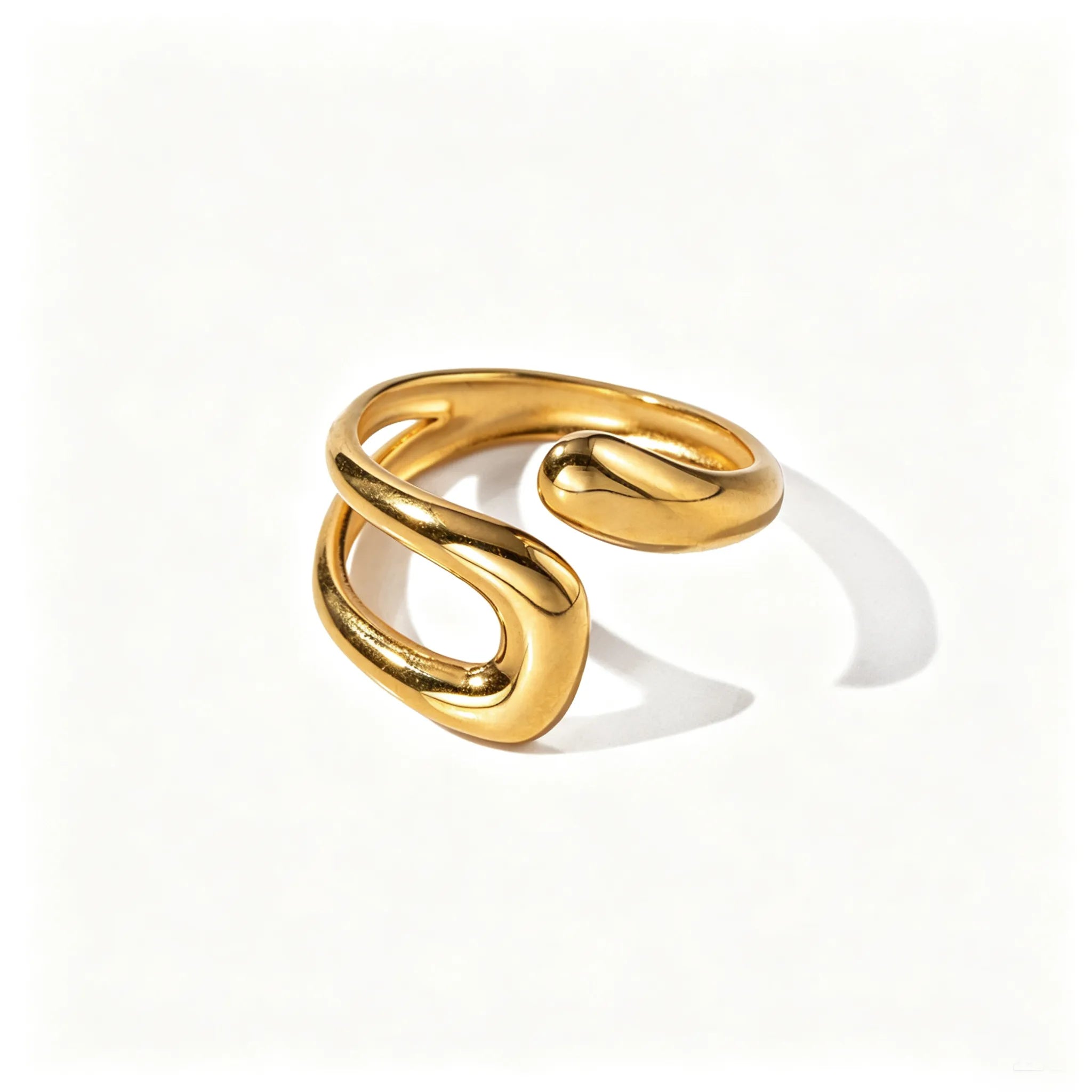 Waterproof Stainless Steel Open Rings | Geometric, Snake & Abstract Designs