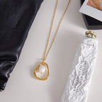 Waterproof Baroque Freshwater Pearl Teardrop Necklace