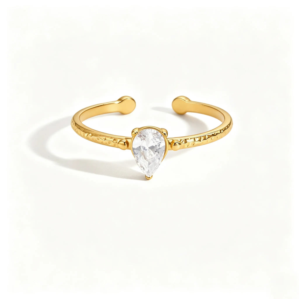 Vintage CZ Dainty Open Ring Collection – Waterproof 18K Gold | 7 Styles