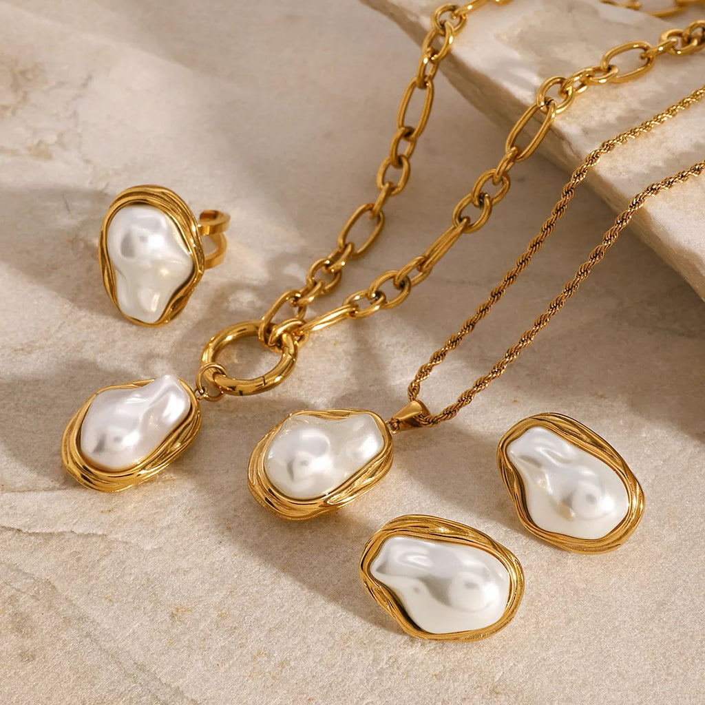 Waterproof Baroque Pearl Jewelry Set