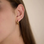 Waterproof Wavy Hoop Earrings