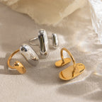 Waterproof Sculptural Pill Open Ring