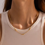 Satellite Bead Chain Necklace – Waterproof 18K Gold