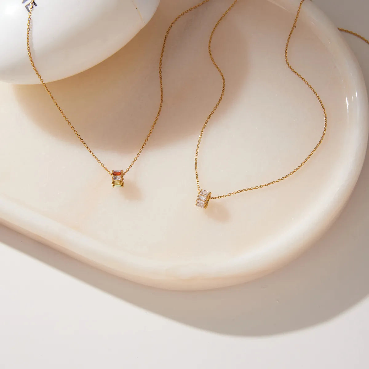 Waterproof Vintage Cameo Zirconia Pendant Necklace