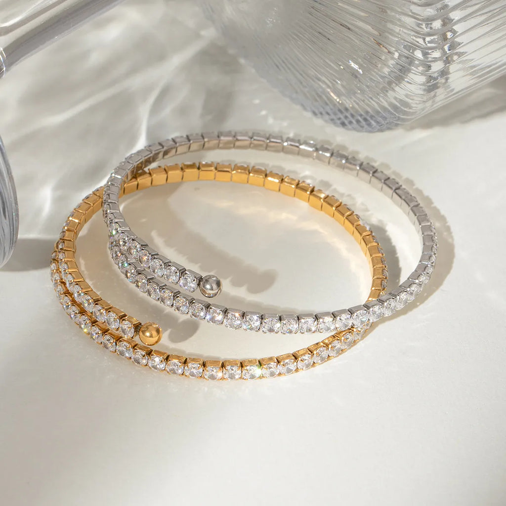 Shining Open Cuff Bracelet | Waterproof 18K Gold