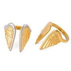 Angel Wings Open Ring – Waterproof 18K Gold