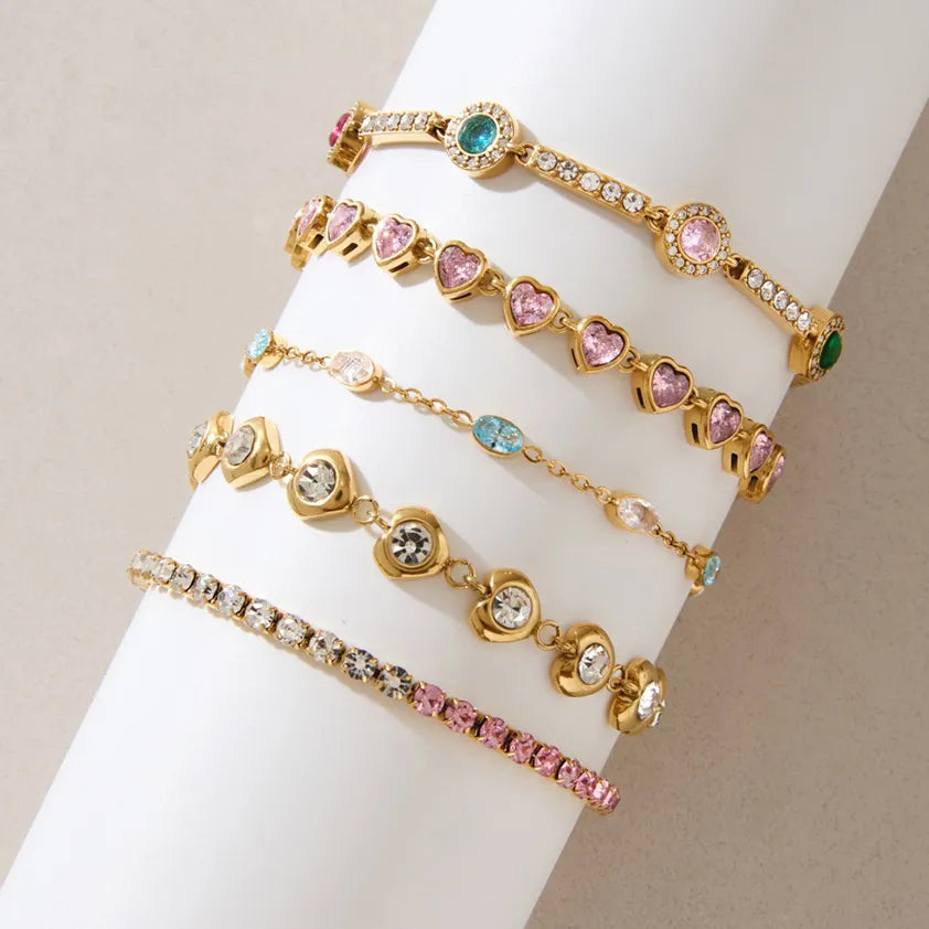 Waterproof Colorful CZ Stackable Bracelet