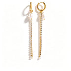 Zirconia Drop & Threader Earrings Collection – Waterproof 18K Gold