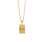 Waterproof Sunburst Pendant Necklace