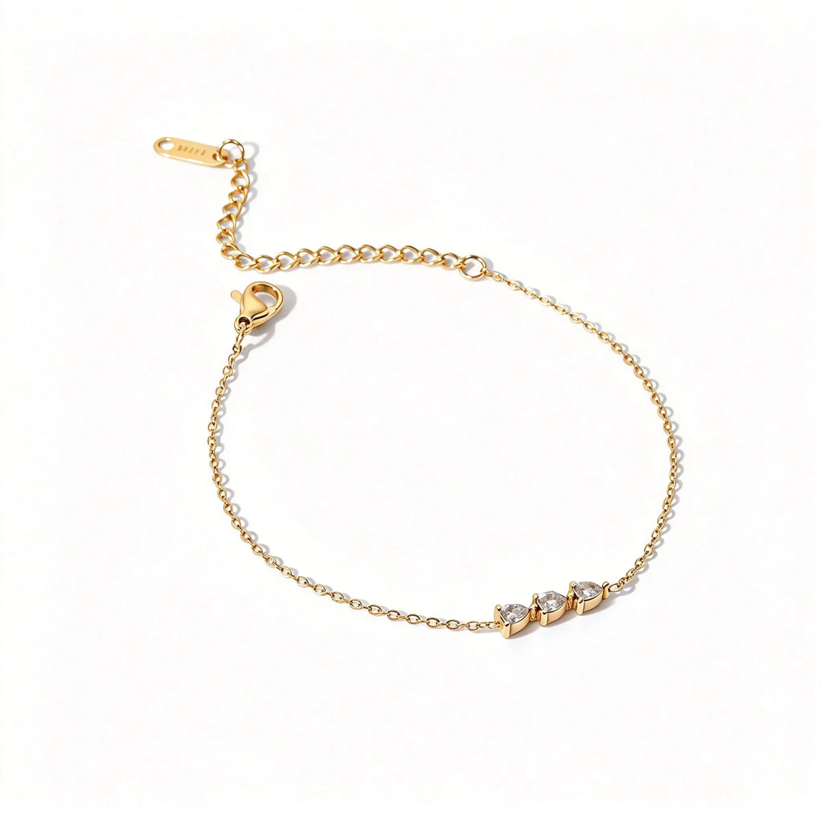 Waterproof Dainty Gold Chain CZ Bracelet