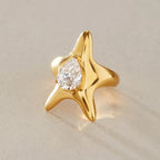 Waterproof Stainless Steel Star Ring