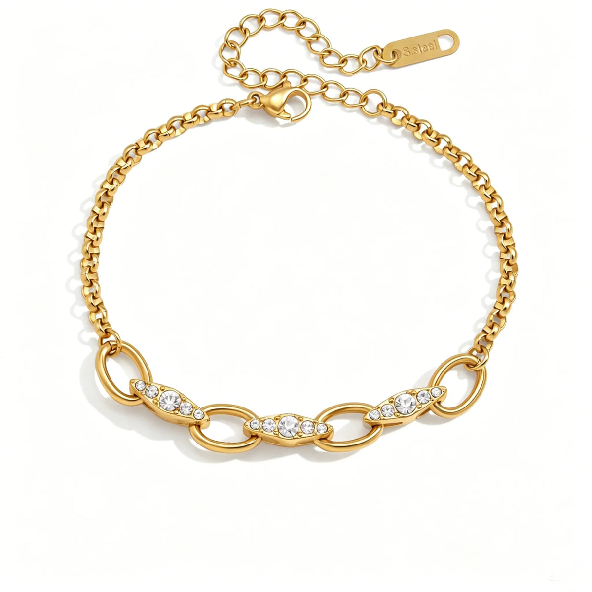 Waterproof Gold Chain & Tennis Stackable Bracelets