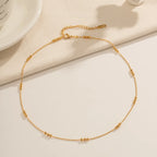 Satellite Bead Chain Necklace – Waterproof 18K Gold