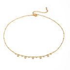 Waterproof Beaded CZ Necklace